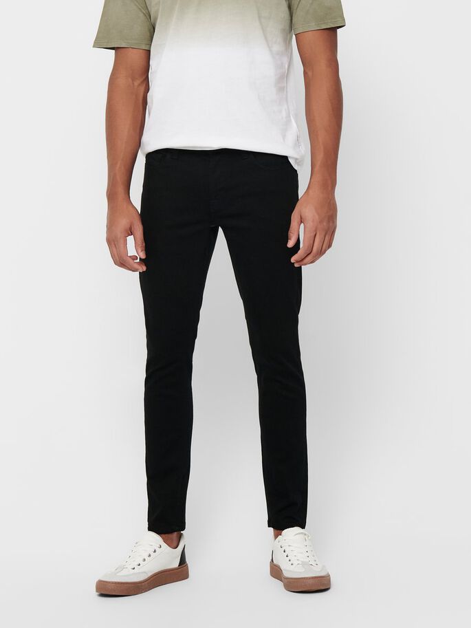 ONSWARP LIFE STAY BLACK SKINNY FIT JEANS