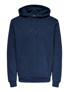 SOLID COLORED HOODIE - BLUE