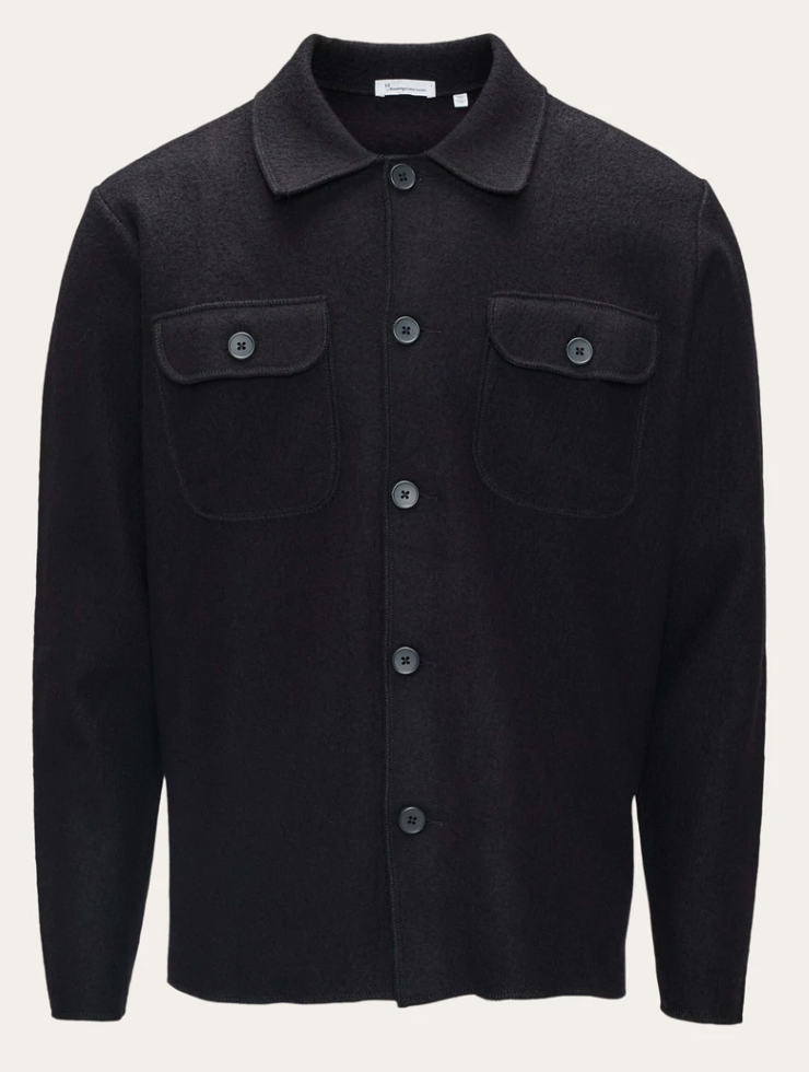 PINE BOILED WOOL OVERSHIRT