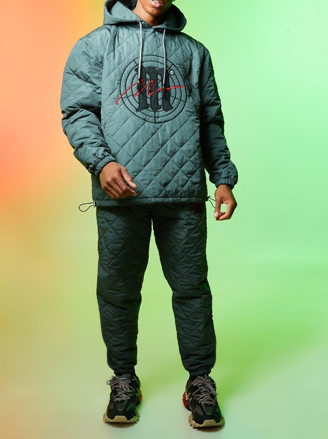 MAN SIGNATURE HOODED QUILTED TRACKSUIT