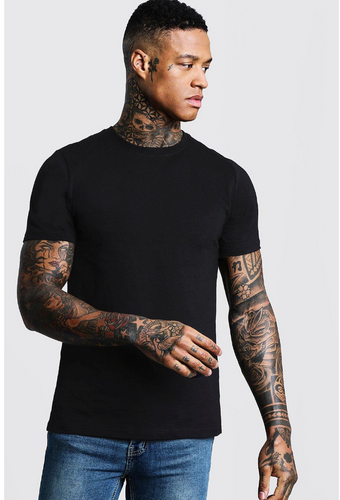 BASIC BLACK CREW NECK T-SHIRT