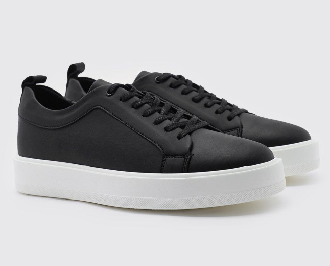 MATTE FAUX LEATHER SMART TRAINER