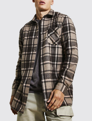 LONGLINE CHECK SHIRT