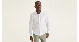 Men's Slim Fit Icon Button Up Shirt - White