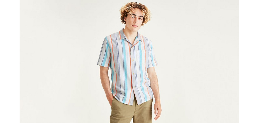 Men's Regular Fit Camp Collar Shirt